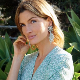 Mignonne Gavigan E238 Lila Fern Earring #1 thumbnail