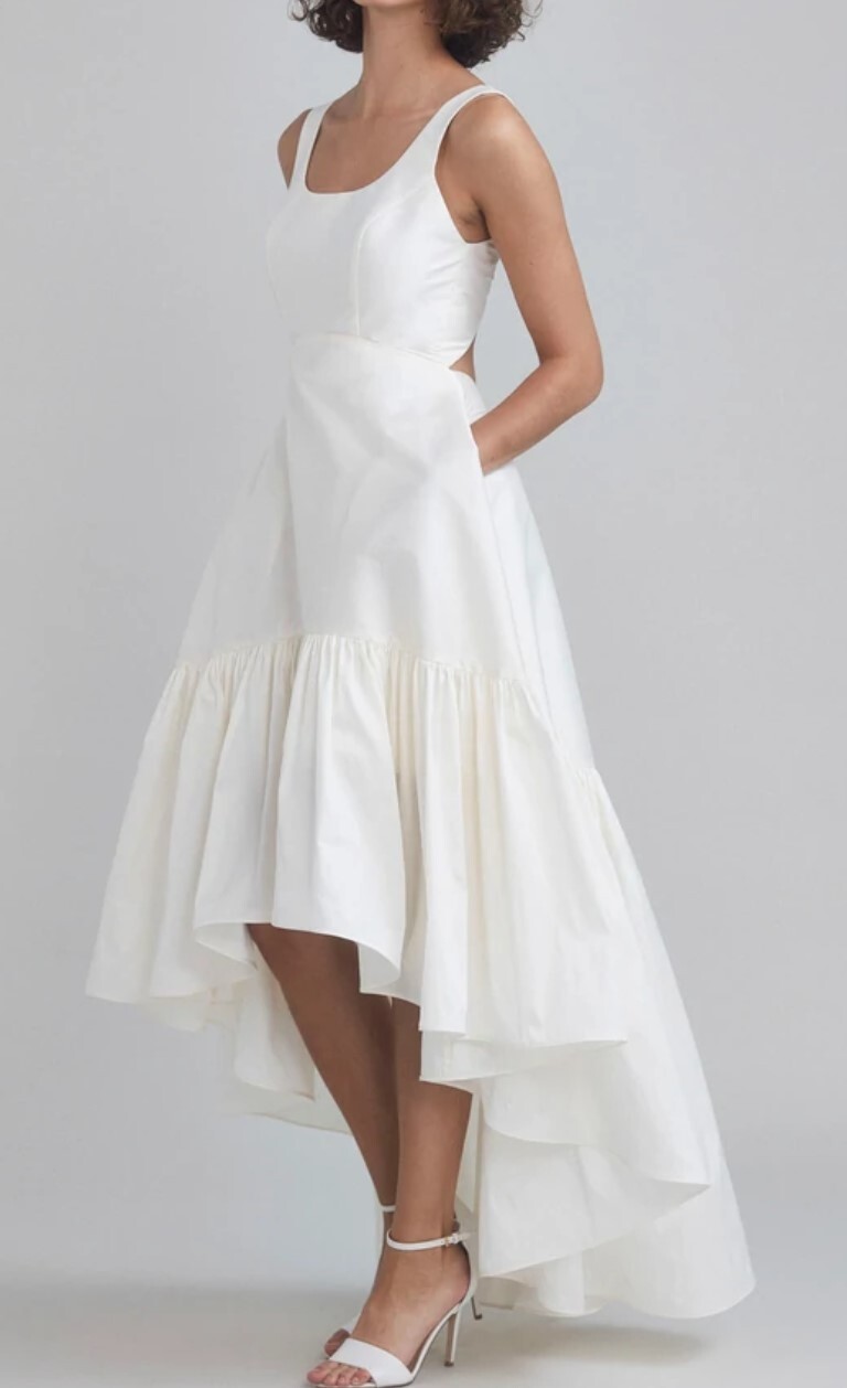 Amsale little 2024 white dress