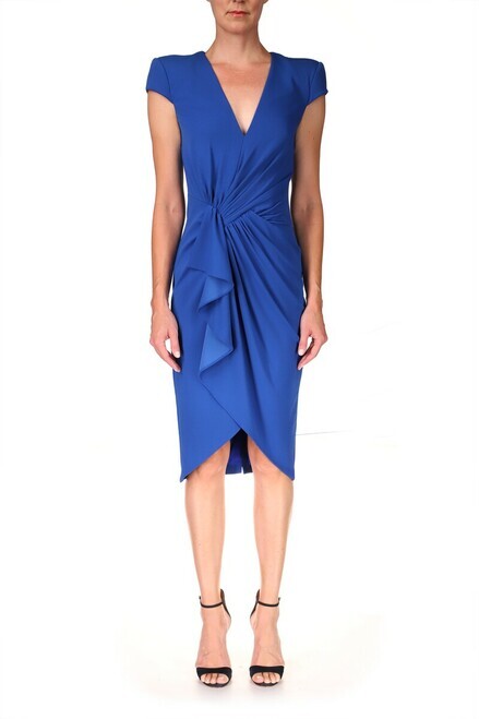 Badgley Mischka☆鮮やかコバルトブルーロングドレス Ombre Shimmering Halter Gown by Badgley Mischka