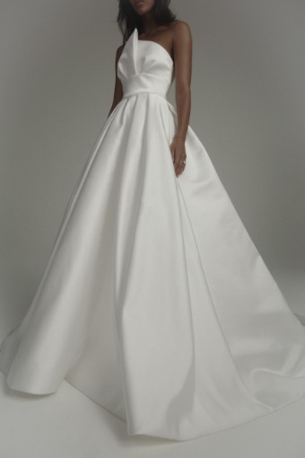 Amsale RHODES | A840 #0 Silk White thumbnail