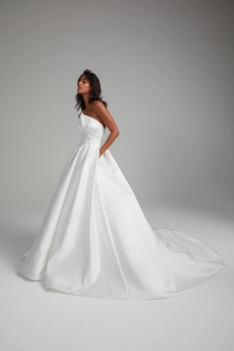 Amsale RHODES | A840 #2 Silk White thumbnail