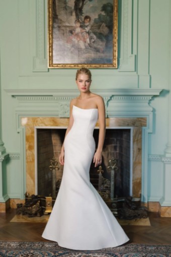 Blue Willow by Anne Barge TRUETT GOWN #0 Soft Mikado/Pearl thumbnail