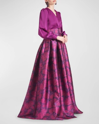 Sachin and Bobi ZOE GOWN | R241G01 #1 Sparkling Grape/Magbloom thumbnail