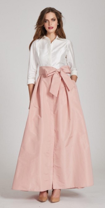 Teri Jon 229001 #0 Blush/White thumbnail