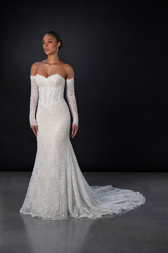 Martina Liana 1860 #0 (IV-IV) Ivory Lace and Tulle over Ivory Gown thumbnail