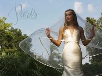 Paris Hat and Veil by Debra Moreland EPONINE (WHITE) VEIL #0 White thumbnail