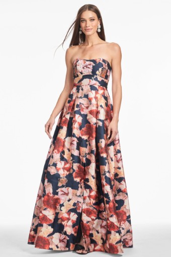 Sachin and Bobi EMBELLISHED GIOVANNA GOWN #0 Peach thumbnail