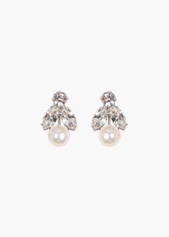 Jennifer Behr KAIDE EARRING 76RA41 #0 Crystal Pearl thumbnail