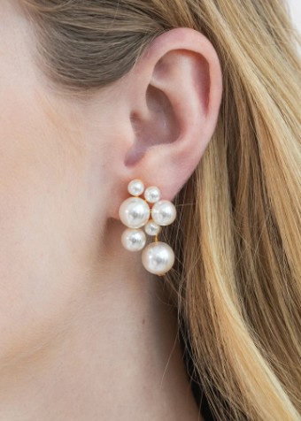 Jennifer Behr Perlita Earring #0 Pearl thumbnail