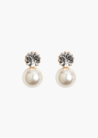 Jennifer Behr Ines Earring #0 Crystal Antique Gold thumbnail