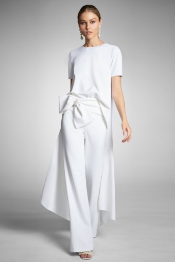 Sachin & Babi EMBELLISHEED WHITLEY PANT #0 Ivory thumbnail