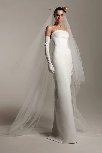 Monique Lhuillier Chandler #0 Silk White thumbnail