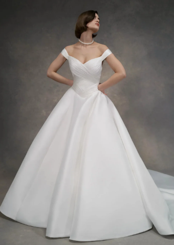 Anne Barge Couture Sabrina Gown #0 Silk White thumbnail