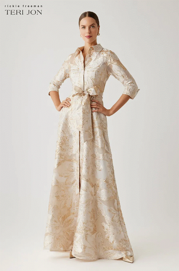 Teri Jon 267017 #0 Ivory/Gold thumbnail