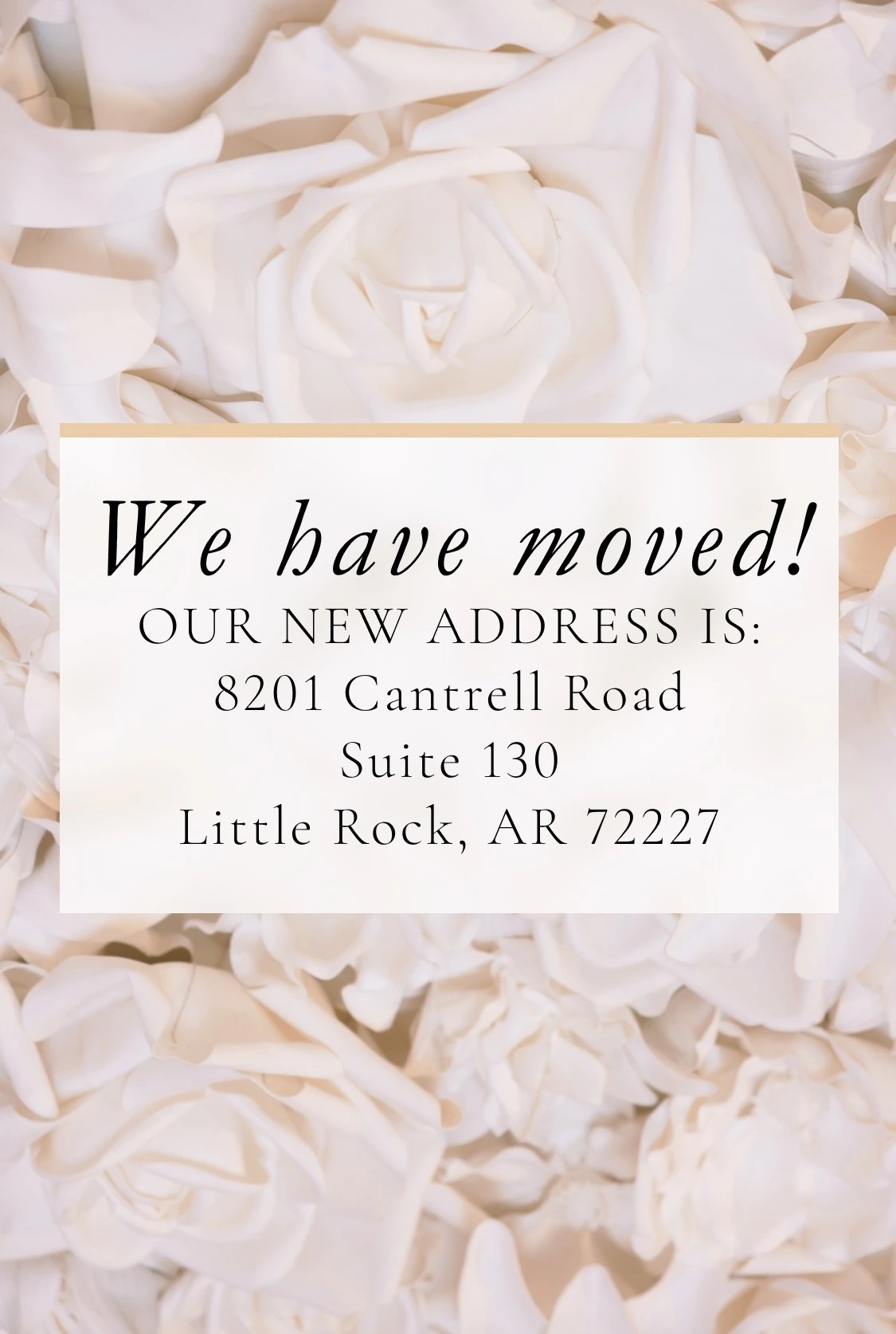 We have moved! banner with the new address Mobile